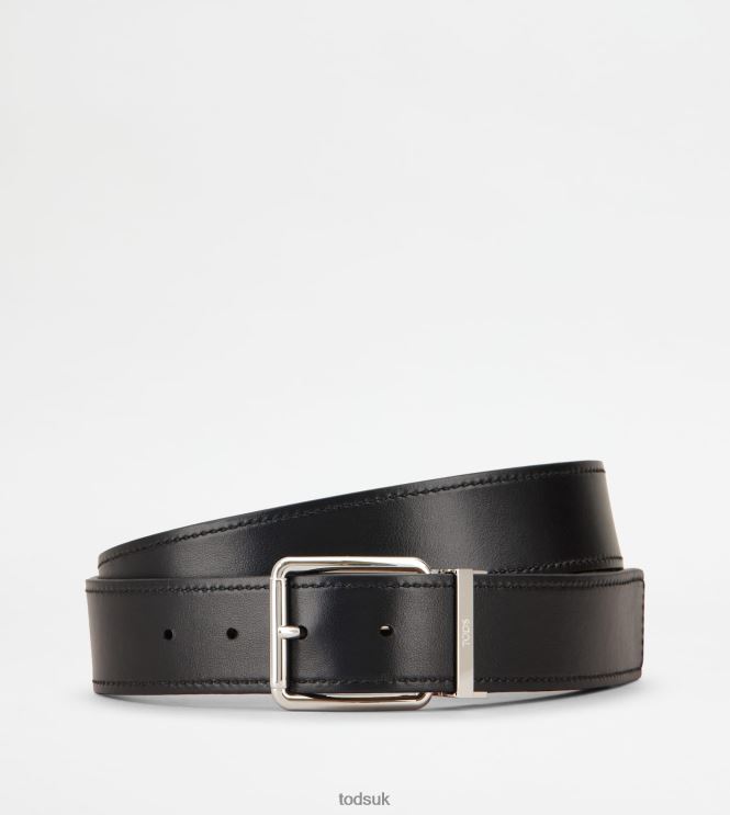 Tod's Men Reversible Belt in Leather 602L84959 Green/Brown