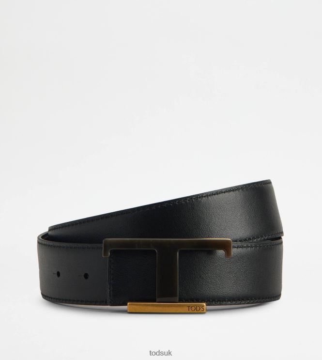 Tod's Men Reversible Belt in Leather 602L84971 Brown/Black