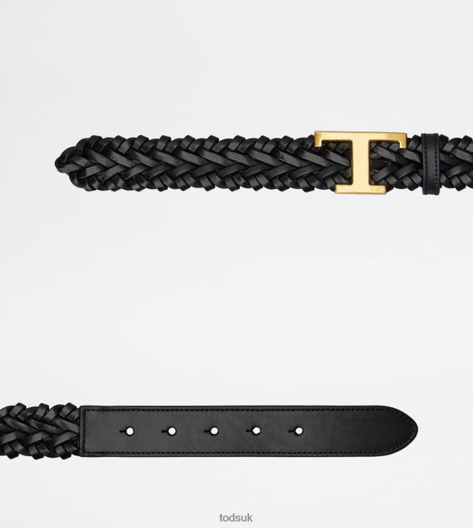 Tod's Men T Timeless Belt in Leather 602L84941 Black