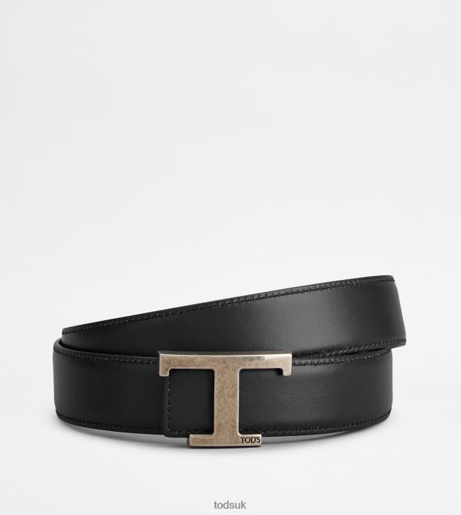 Tod's Men T Timeless Reversible Belt in Leather 602L84930 Brown