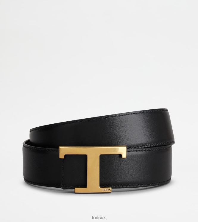 Tod's Men T Timeless Reversible Belt in Leather 602L84976 Brown/Black