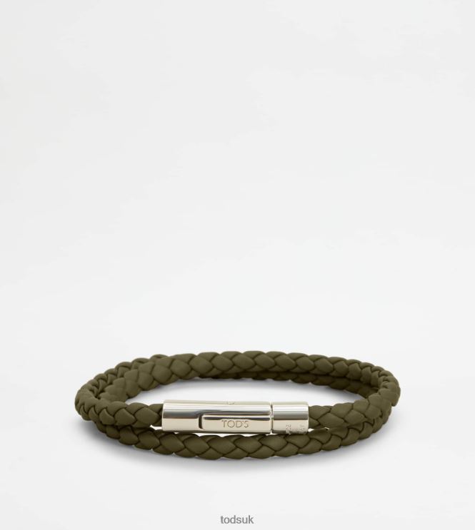 Tod's Men MyColors Bracelet in Leather 602L841061 Green