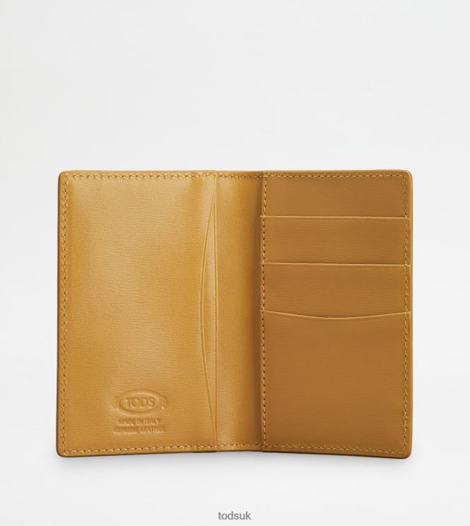 Tod's Men Card Holder in Leather 602L841009 Yellow