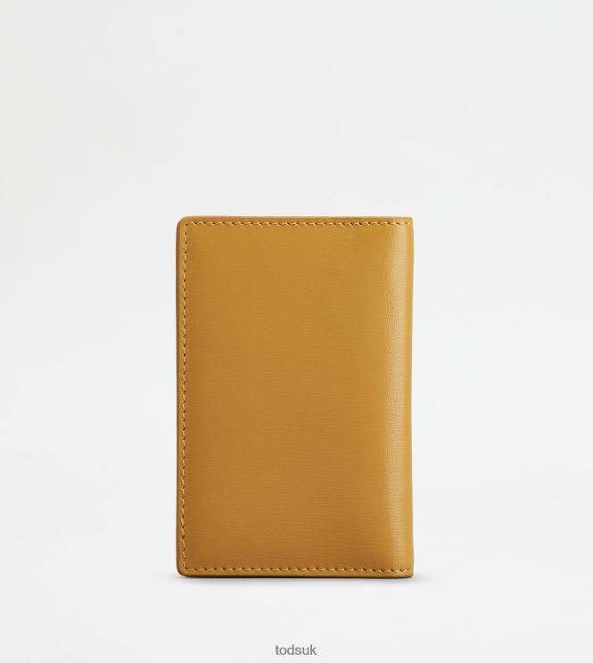 Tod's Men Card Holder in Leather 602L841009 Yellow