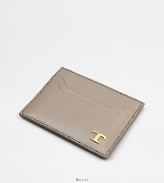 Tod's Men Card Holder in Leather 602L841010 Grey