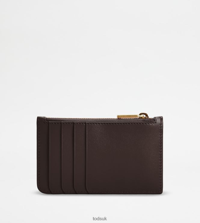 Tod's Men Card Holder in Leather 602L841022 Brown