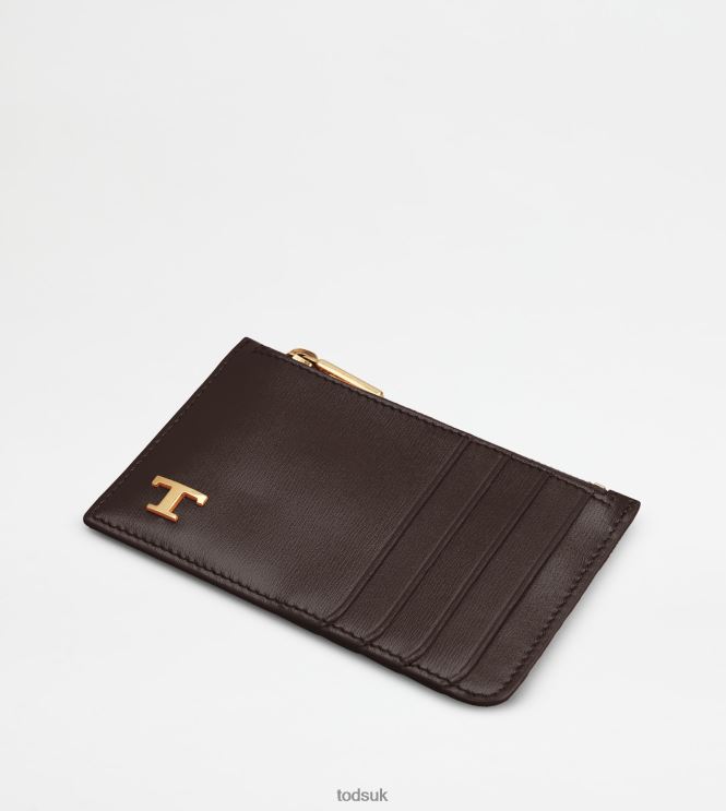 Tod's Men Card Holder in Leather 602L841022 Brown