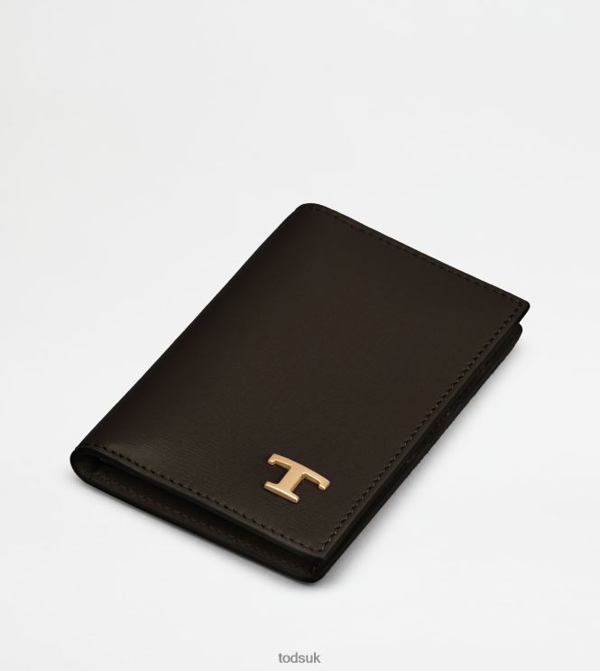Tod's Men Card Holder in Leather 602L841024 Brown