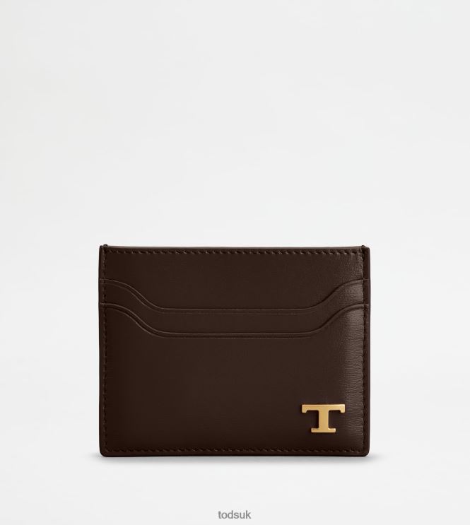 Tod's Men Card Holder in Leather 602L841027 Brown