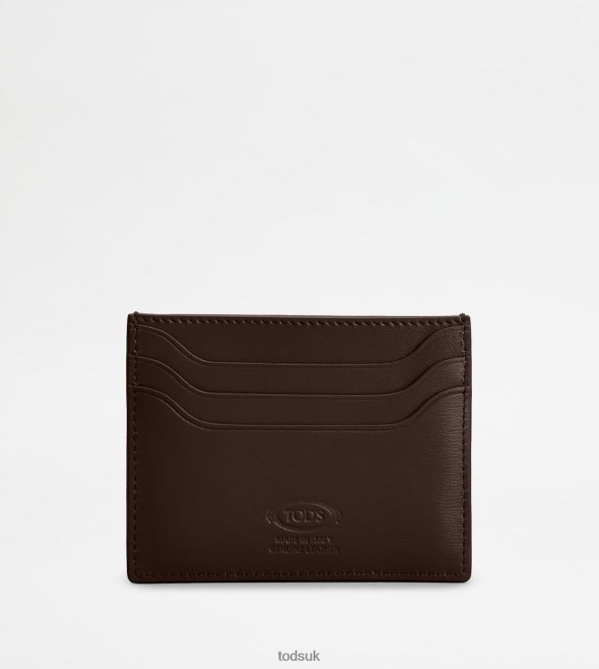 Tod's Men Card Holder in Leather 602L841027 Brown