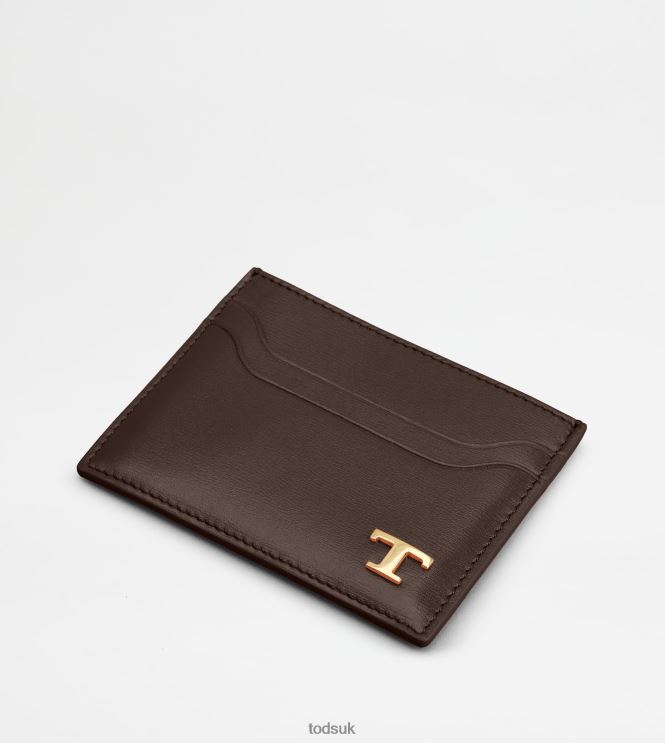 Tod's Men Card Holder in Leather 602L841027 Brown