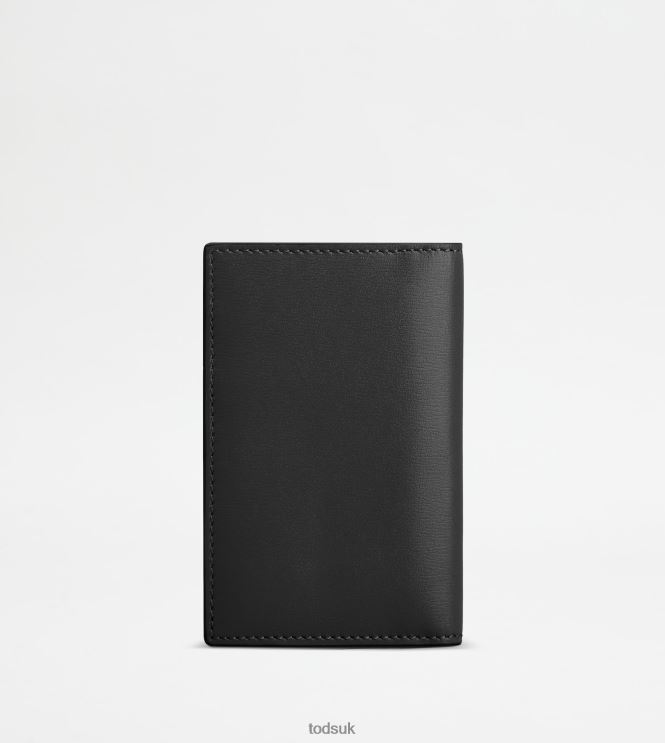 Tod's Men Card Holder in Leather 602L841029 Black