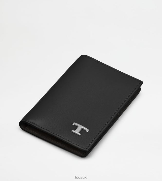 Tod's Men Card Holder in Leather 602L841029 Black