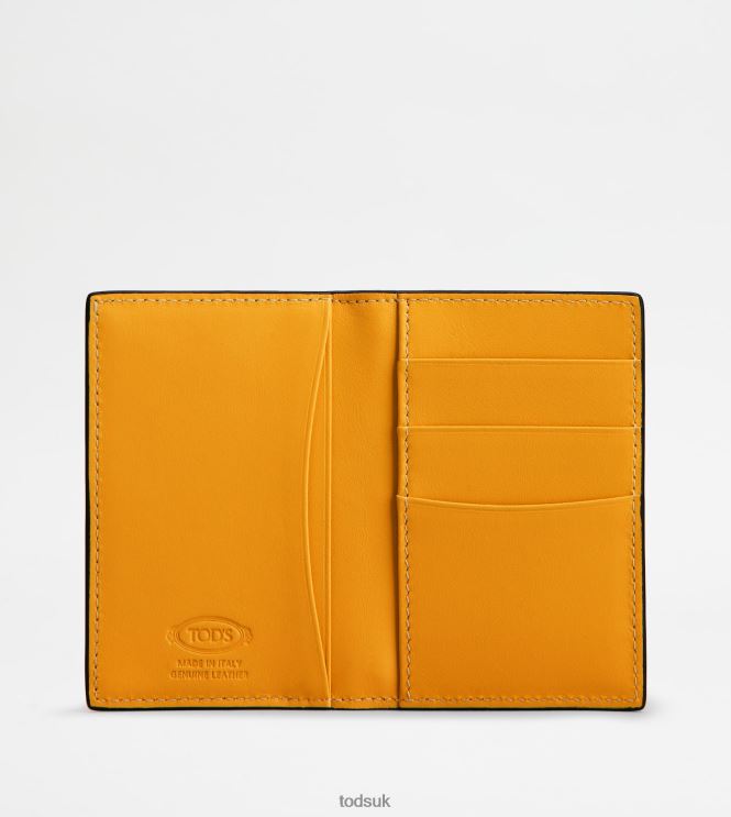 Tod's Men Credit Card Holder in Leather 602L841018 Orange