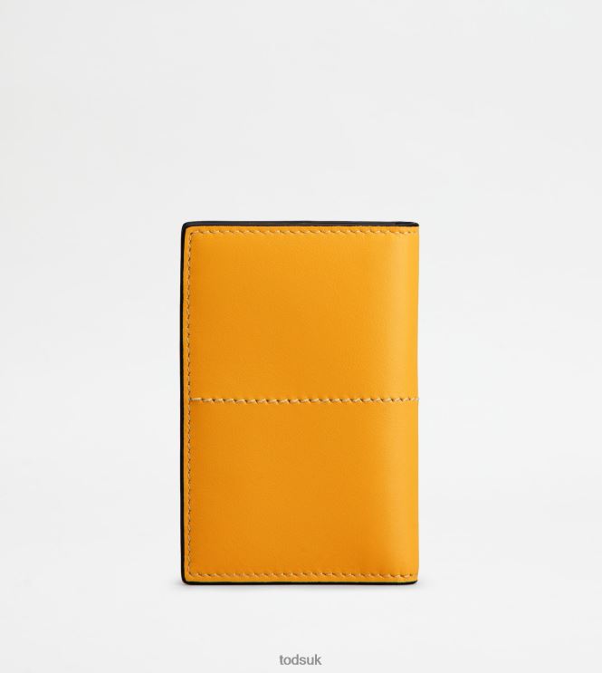 Tod's Men Credit Card Holder in Leather 602L841018 Orange