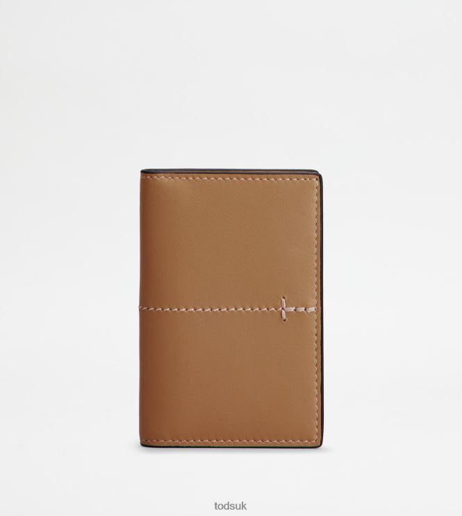 Tod's Men Credit Card Holder in Leather 602L841021 Brown