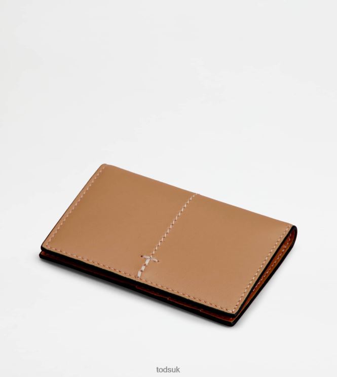 Tod's Men Credit Card Holder in Leather 602L841021 Brown