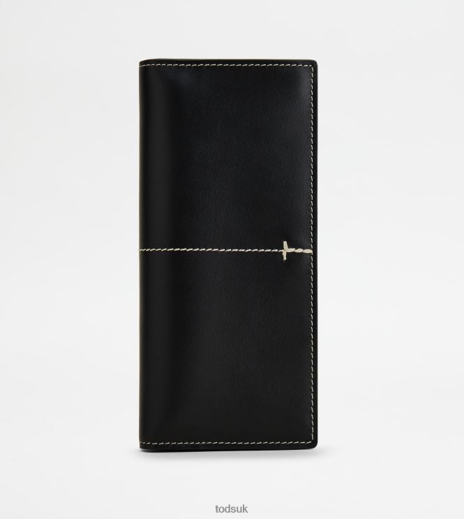 Tod's Men Vertical Wallet in Leather 602L841020 Black
