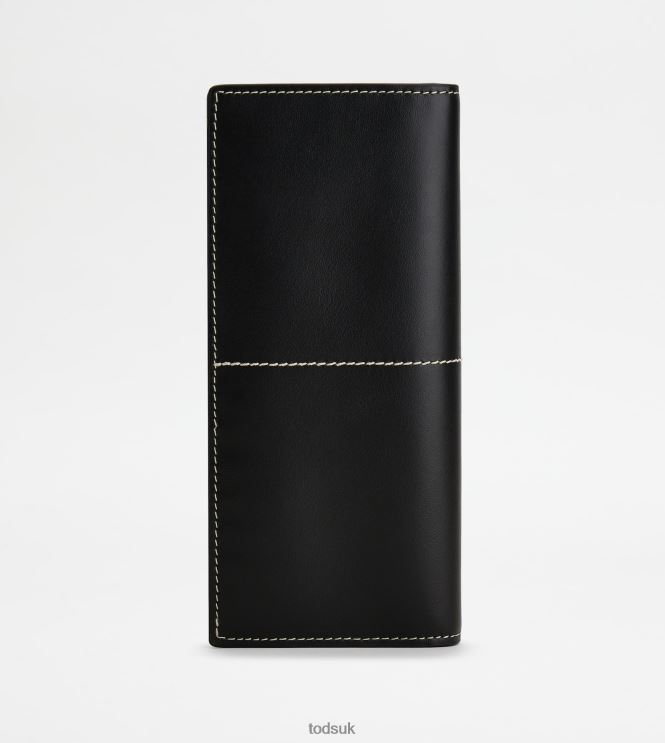 Tod's Men Vertical Wallet in Leather 602L841020 Black