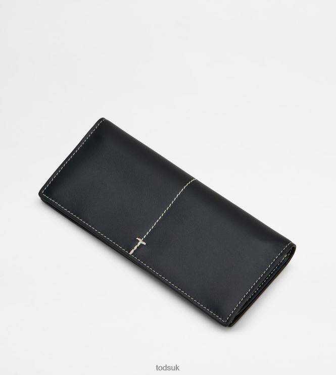 Tod's Men Vertical Wallet in Leather 602L841020 Black