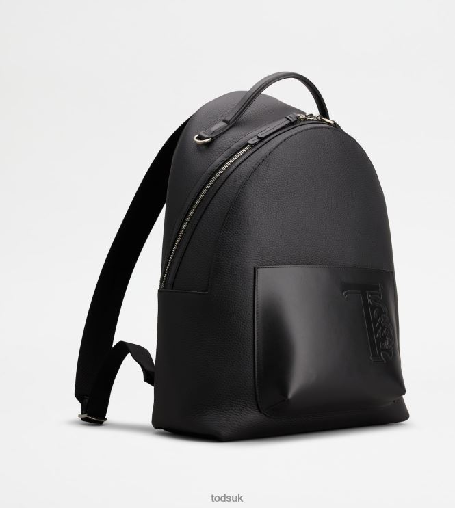 Tod's Men Backpack in Leather Medium 602L84987 Black