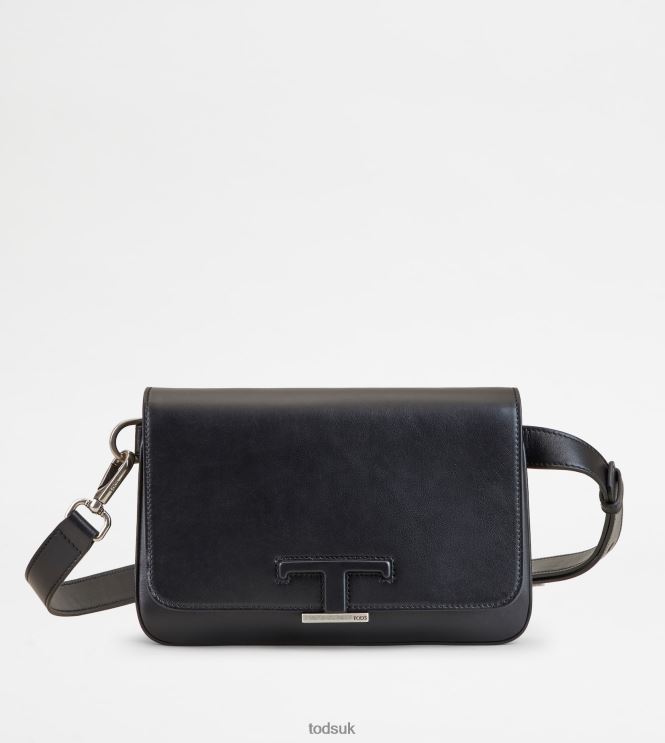 Tod's Men T Timeless Belt Bag Mini in Leather 602L84983 Black