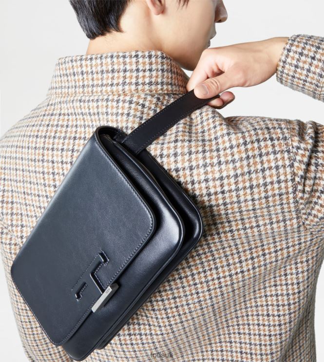 Tod's Men T Timeless Belt Bag Mini in Leather 602L84983 Black