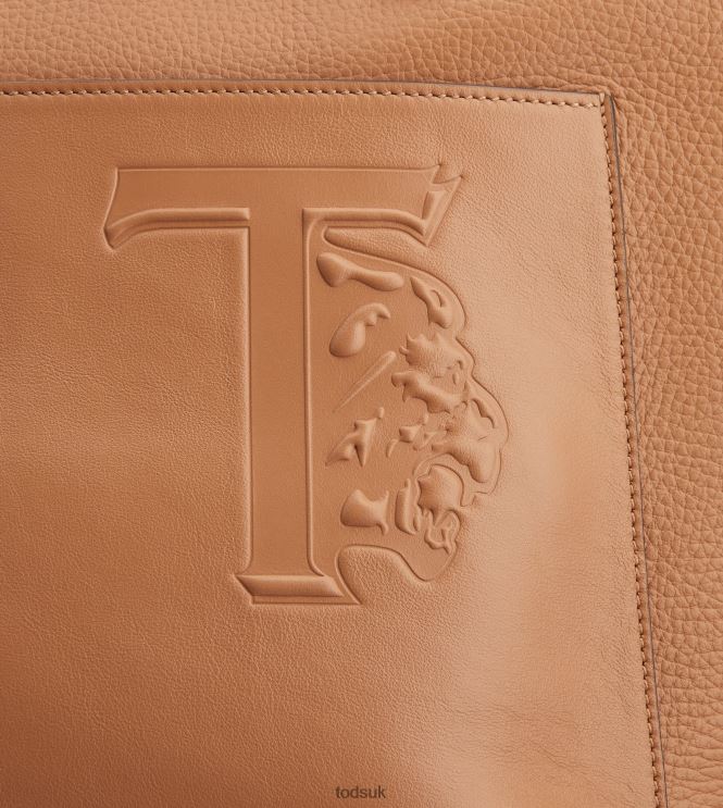 Tod's Men Shopping Bag in Leather Medium 602L841005 Brown