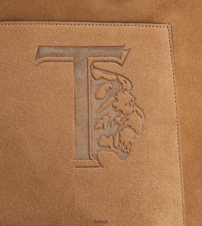 Tod's Men Shopping Bag in Suede Medium 602L841001 Brown