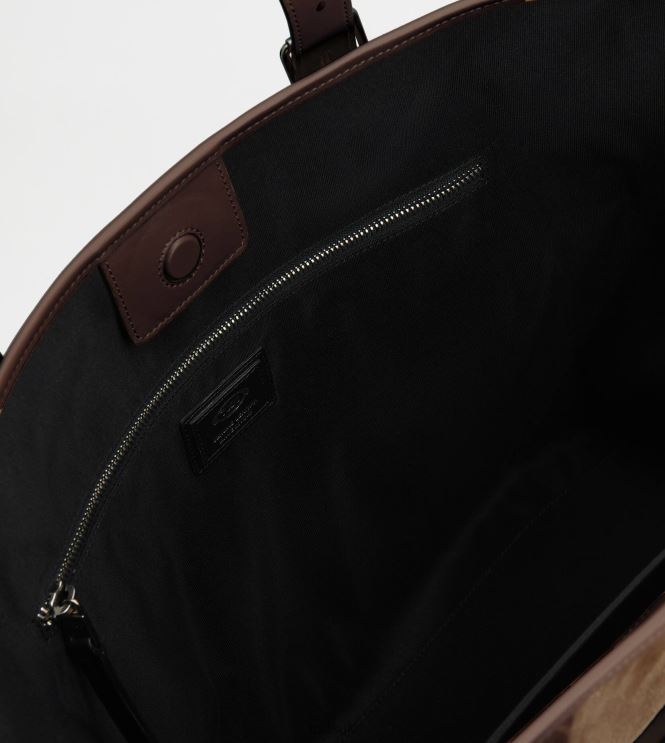 Tod's Men Shopping Bag in Suede Medium 602L841007 Brown