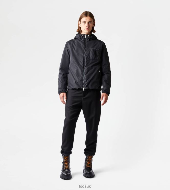 Tod's Men Padded Windbreaker 602L841114 Black
