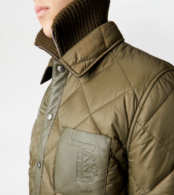 Tod's Men Quilted Over Shirt 602L841113 Green