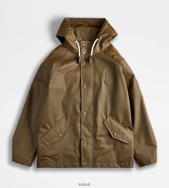 Tod's Men Rubberized Parka 602L841097 Green