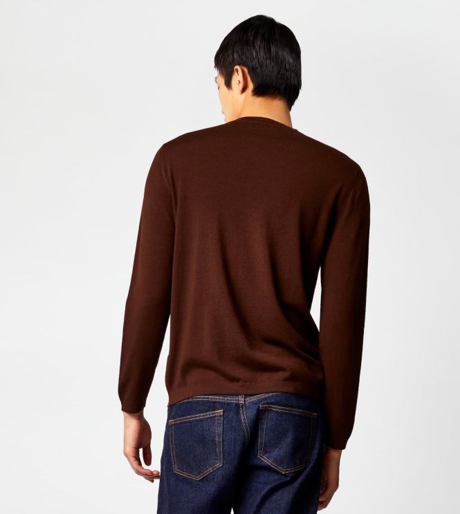 Tod's Men Cashmere Blend Round Neck Jumper 602L841103 Brown