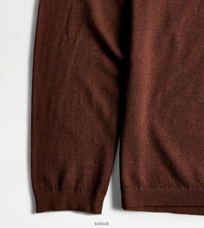 Tod's Men Cashmere Blend Round Neck Jumper 602L841103 Brown