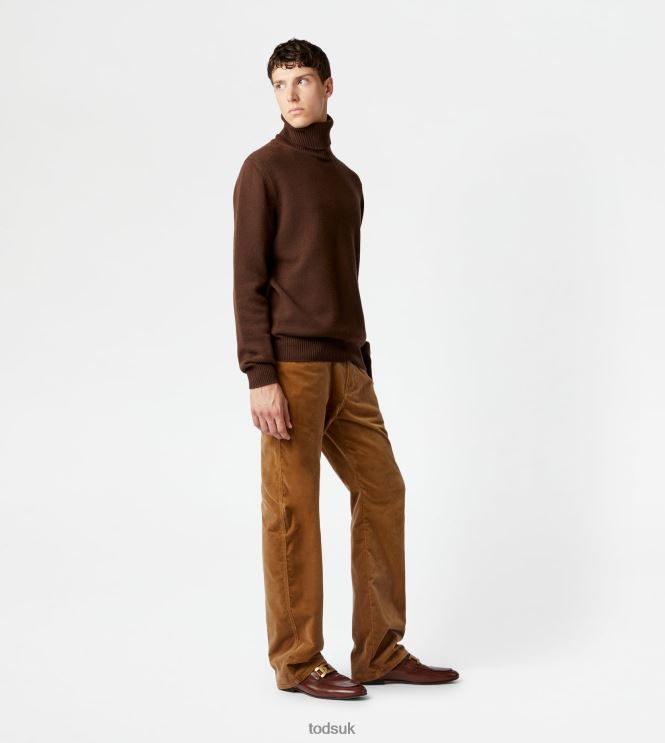 Tod's Men Cashmere Blend Turtleneck 602L841126 Brown