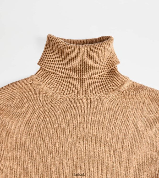 Tod's Men Cashmere Blend Turtleneck 602L841127 Beige