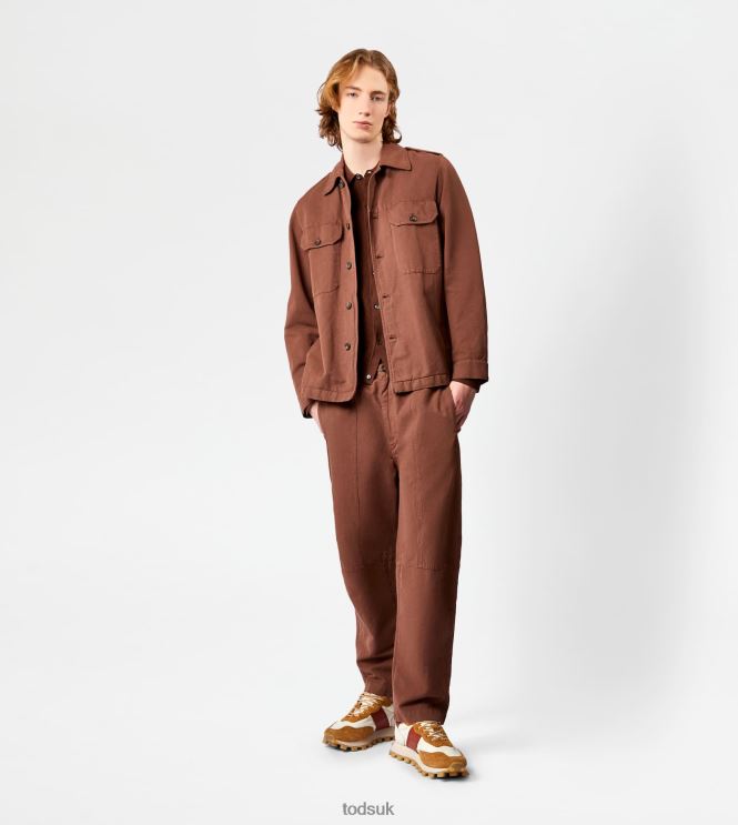 Tod's Men Baggy Pants 602L841089 Brown