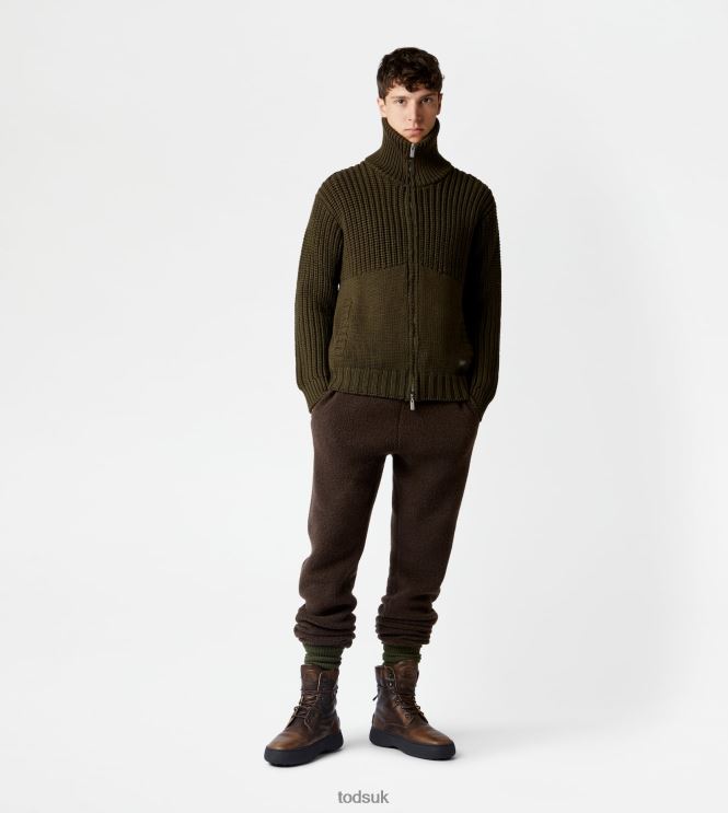 Tod's Men Cashmere Blend Pants 602L841133 Brown