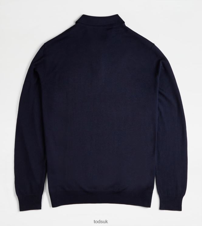 Tod's Men Cashmere Blend Polo Shirt 602L841104 Blue