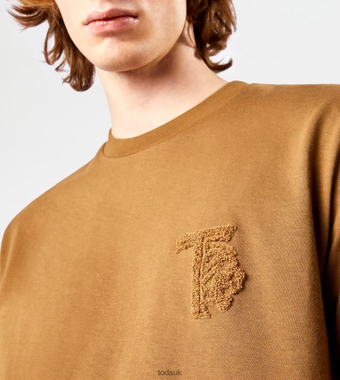Tod's Men Round Neck T-Shirt 602L841100 Brown