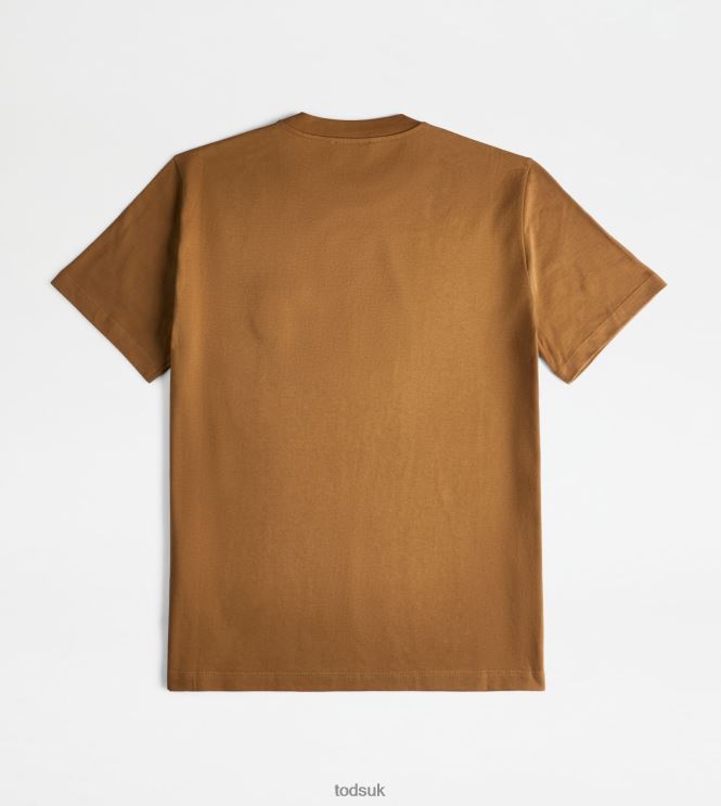 Tod's Men Round Neck T-Shirt 602L841100 Brown