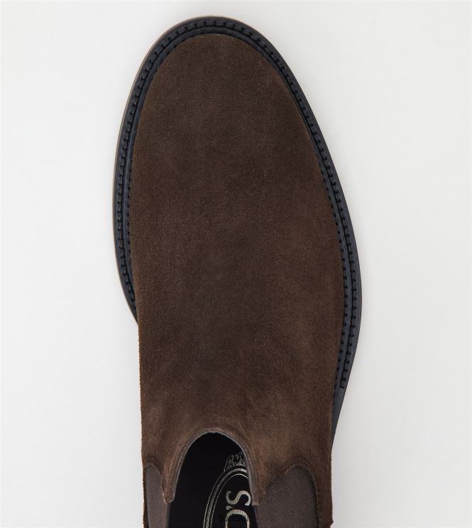 Tod's Men Ankle Boots in Suede 602L84808 Brown