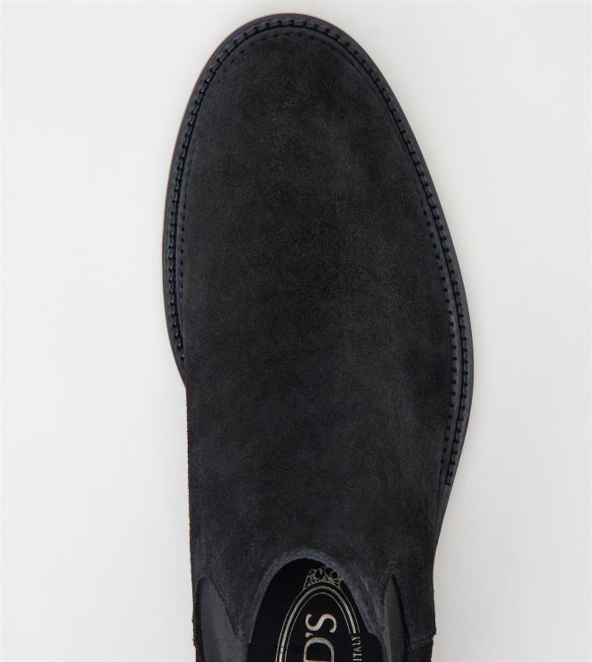 Tod's Men Ankle Boots in Suede 602L84809 Black