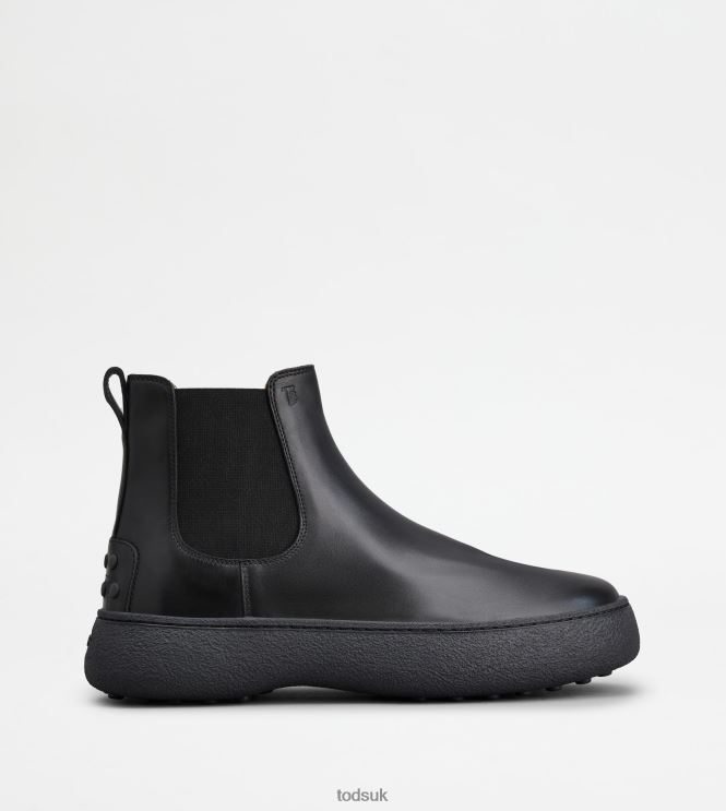 Tod's Men W. G. Chelsea Boots in Leather 602L84803 Black