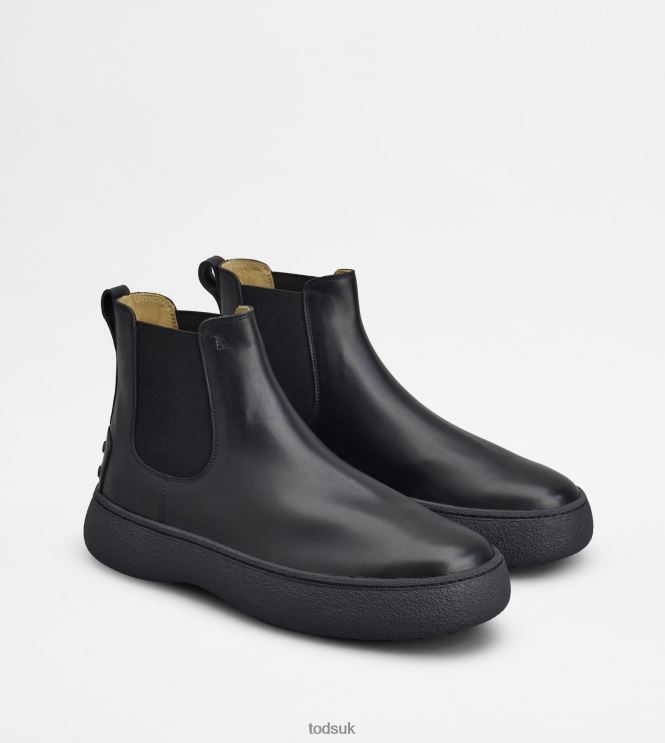 Tod's Men W. G. Chelsea Boots in Leather 602L84803 Black
