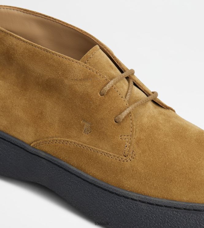 Tod's Men W. G. Desert Boots in Suede 602L84785 Brown