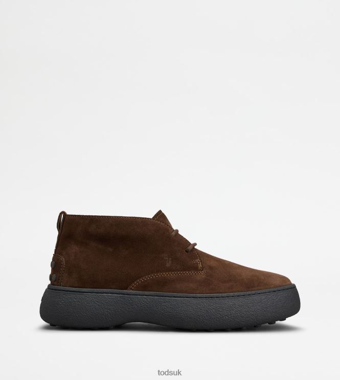 Tod's Men W. G. Desert Boots in Suede 602L84786 Brown