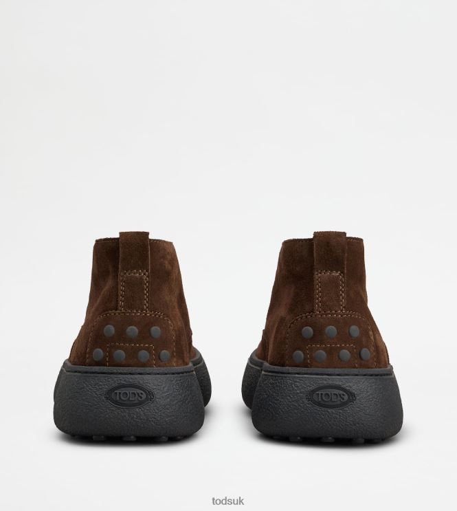 Tod's Men W. G. Desert Boots in Suede 602L84786 Brown