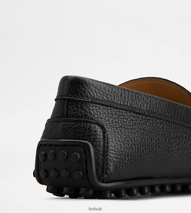 Tod's Men City Gommino Driving Shoes in Leather 602L84695 Black